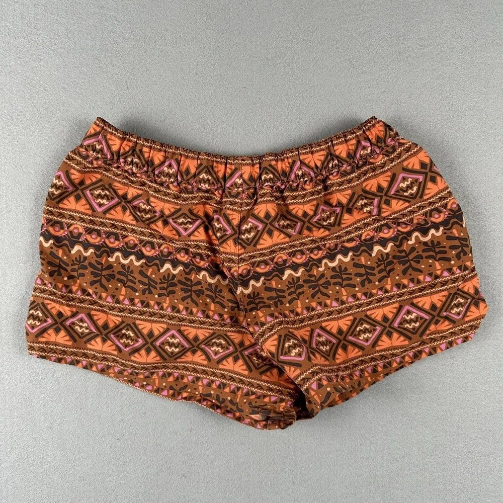 Patagonia Barely Baggies Shorts Womens Small Mangrove Tiki Henna Pattern